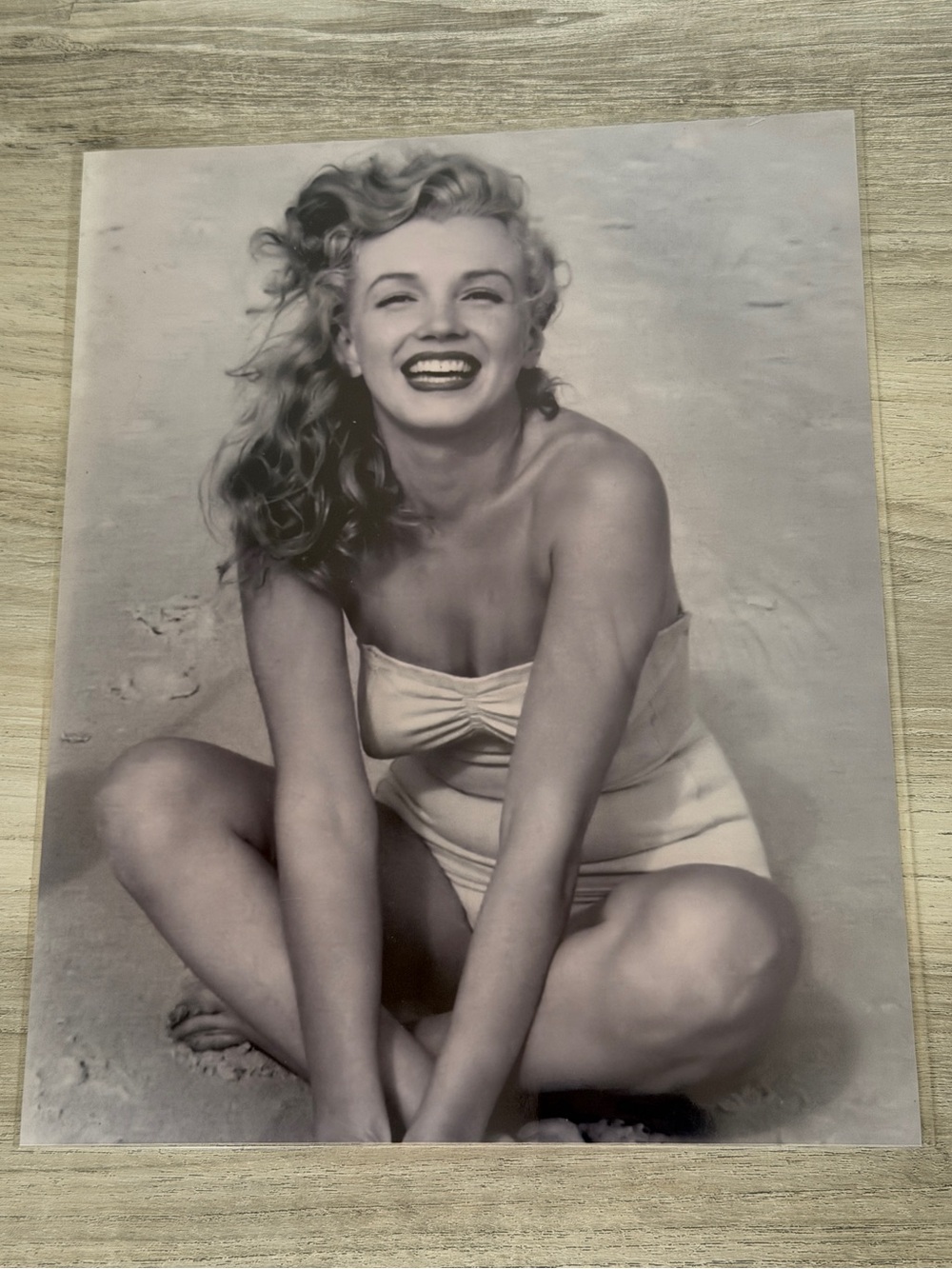 Marilyn Monroe Black and White Swimsuit Photo 8x10